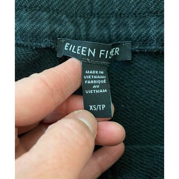 Eileen Fisher Women's XS Soft Black Organic Cotton Drawstring Waist Sweatpants - Picture 5 of 6